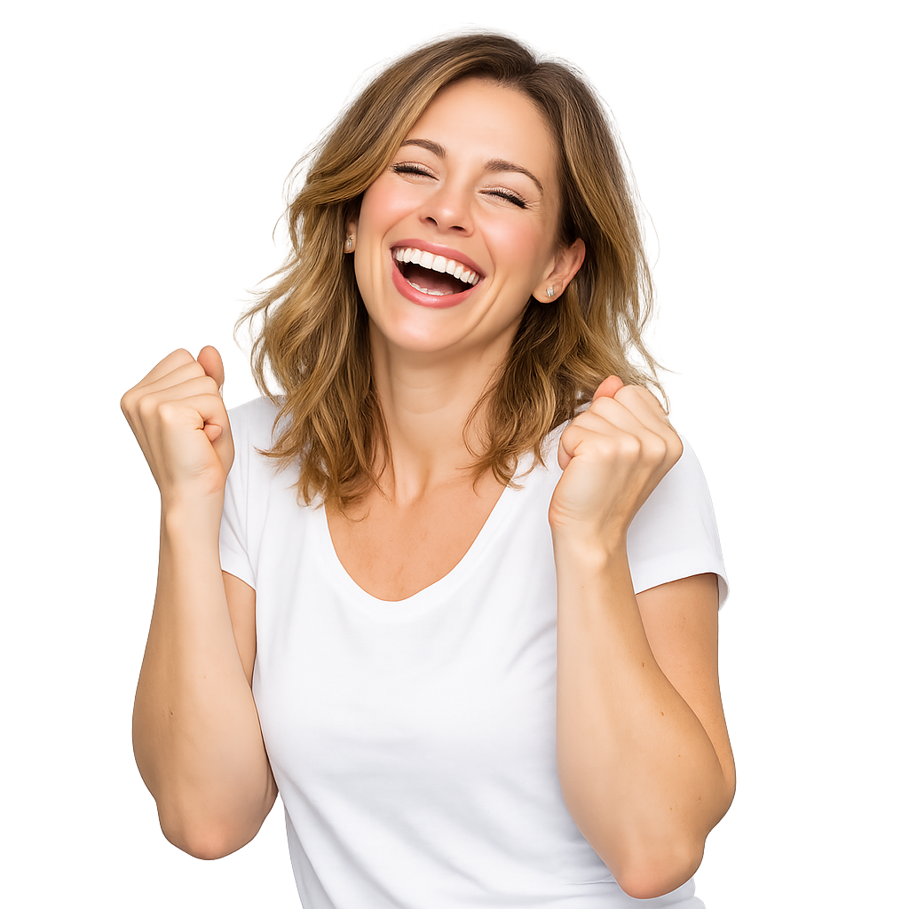 Job seeker celebrating her tailored, ATS-ready resume
