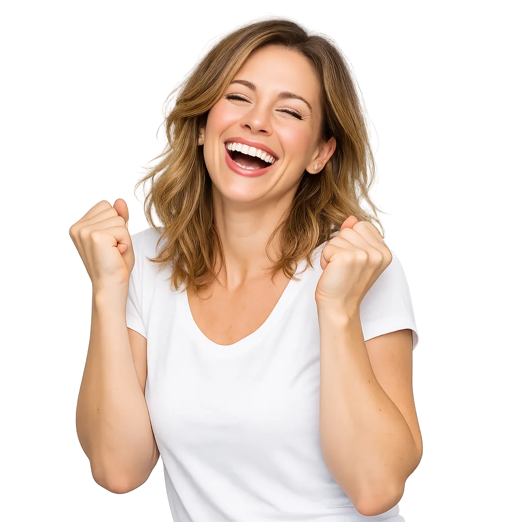 Job seeker celebrating her tailored, ATS-ready resume